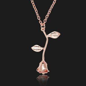 🎀 14K Rose Gold Plated Beautiful Flower Necklace for Women, EVGG1088